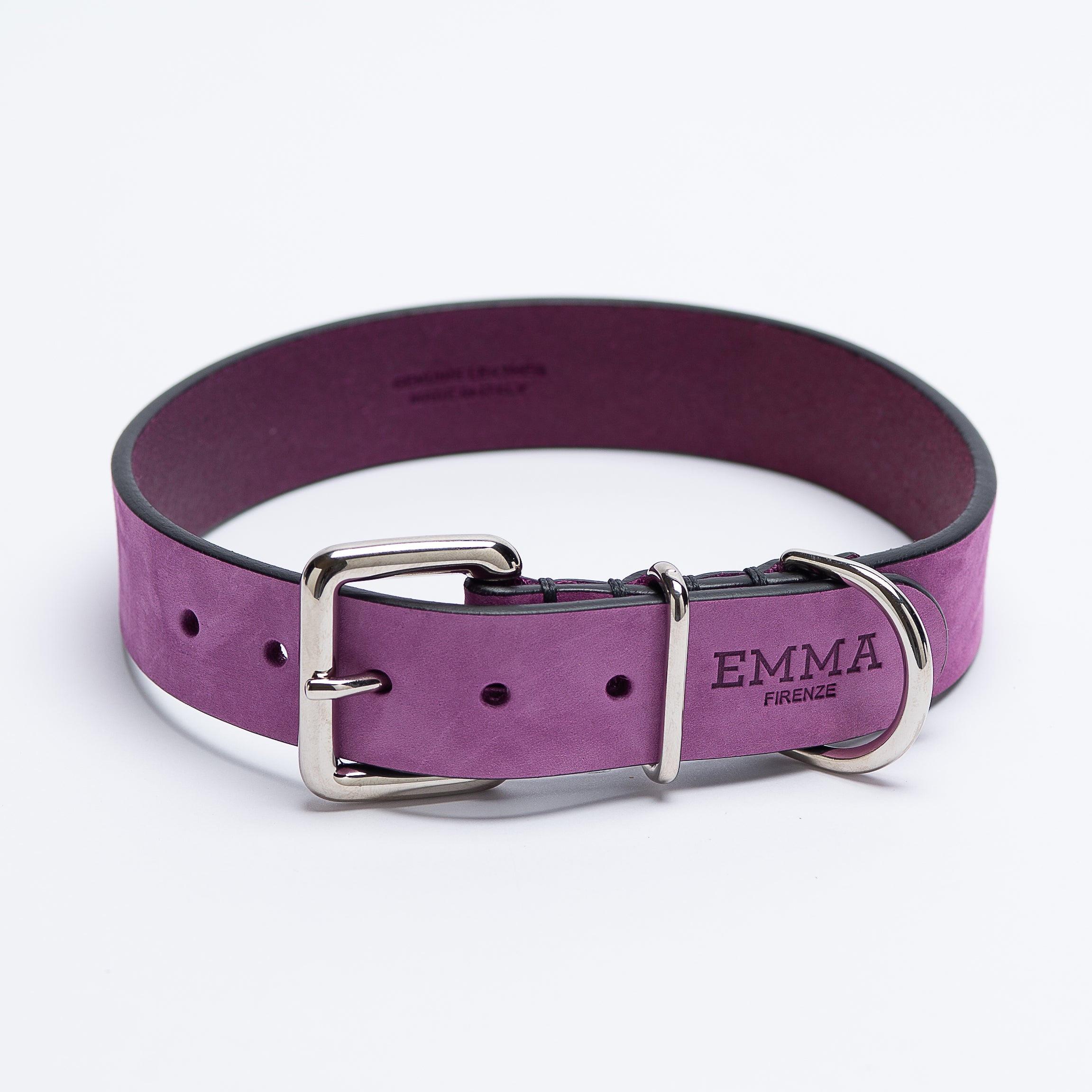 NUBUCK FUCHSIA-COLLAR