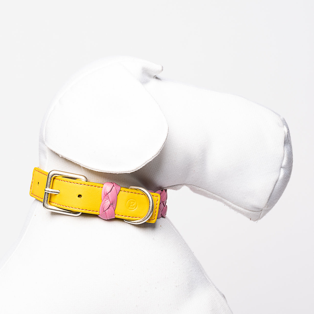 YELLOW & PINK BRAID-COLLAR