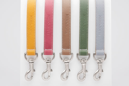 Nero & Sofia Taupe Abbracci Collection Dog Leash - Nero & Sofia