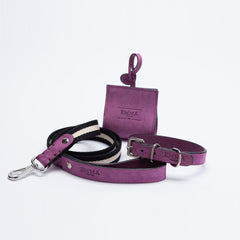 NUBUCK FUCHSIA-COLLAR