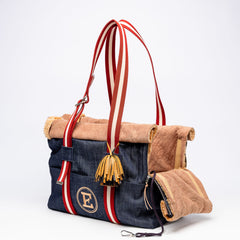 DENIM BAG DOG CARRIER