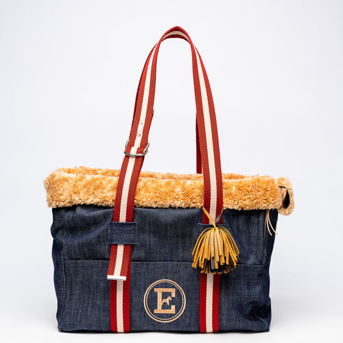 DENIM BAG DOG CARRIER