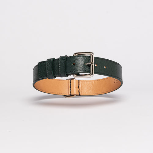 GREEN SAFFIANO-COLLAR