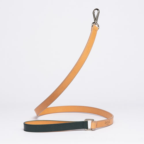 GREEN SAFFIANO-LEASH