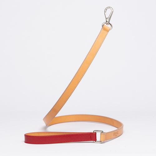 RED SAFFIANO-LEASH