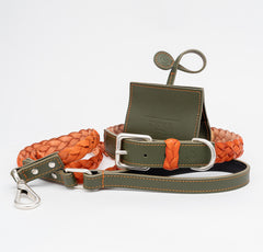 GREEN & ORANGE BRAID - BAG